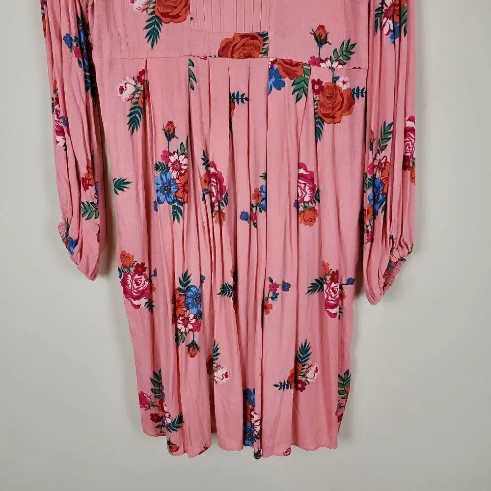 Matilda Jane Let's Go Out Pink Floral Babydoll Dress Size XSIn good condition